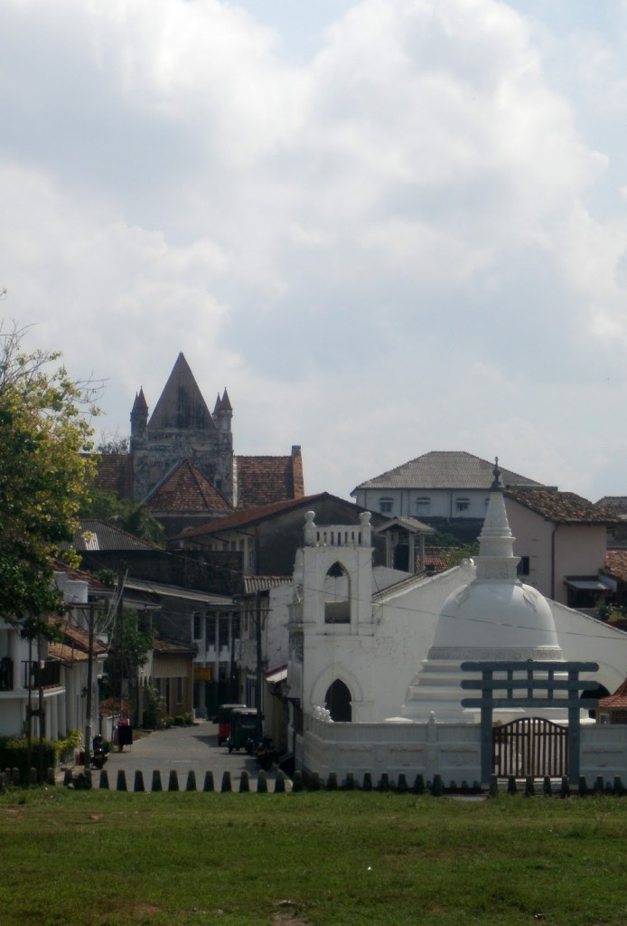Sight of a temple and a church(from the view towards the inside of the fort)