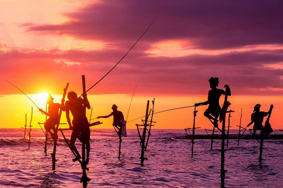 Stilt fishing, one of the fisheries method