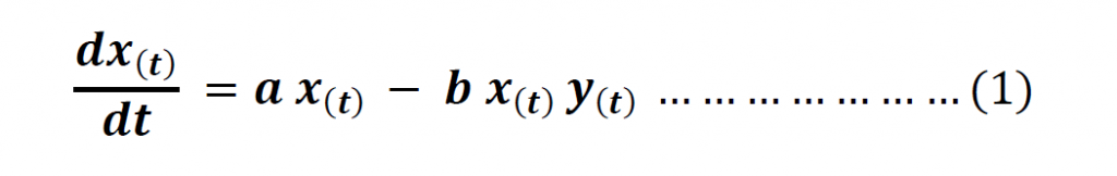 Volterra's equation of prey population dynamics
